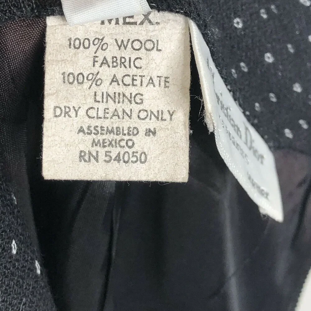 Vintage Christian Dior Separates Wool Skirt Sz 6